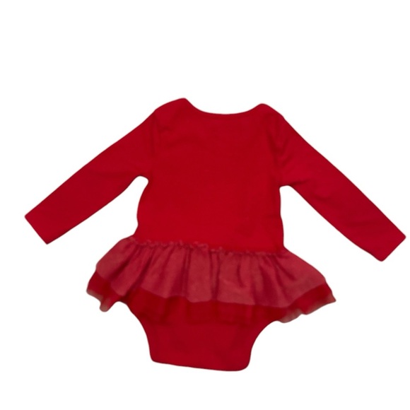 Baby Cat & Jack Red Christmas With Tulle Onsies Size 12 Months BNWOT - Picture 2 of 6